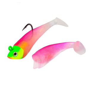 Señuelo suave envuelto en plomo <span class=keywords><strong>para</strong></span> pesca de lubina, cebo artificial, <span class=keywords><strong>cola</strong></span> en t, aparejo de pesca, 40g, 50g - Product Image 4