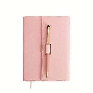 Libreta de Cuero Recargable con Logotipo Personalizado de Fábrica, A5, Rosa, Linda, con Cierre Magnético, Papelería, Agenda de Oficina - Product Image 1