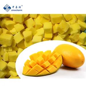 Sinocharm 10*10MM doğranmış Mango küpleri dondurulmuş meyve tatlı toptan IQF dondurulmuş Mango zar BRC A onaylı