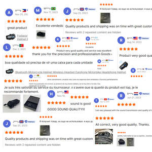 Auriculares para casco de motocicleta BT 5,3, manos libres, estéreo, altavoz de música, auriculares inalámbricos Bluetooth - Product Image 3