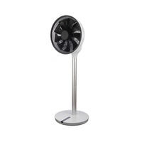 Ventilateur intelligent de 12 pouces avec écran numérique, moteur DC, en plastique, portable, pour sol/table, électrique, fonctionne sur batterie, télécommande, extérieur, garage