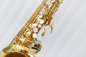 Instruments de musique de qualité supérieure, <span class=keywords><strong>saxophone</strong></span> <span class=keywords><strong>alto</strong></span> avec corps en laiton laqué or et incrustations originales en nacre - Product Image 4
