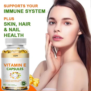 Capsules de Vitamine E OEM, Huile de Vitamine E, Capsules de Vitamine E en Gel Doux, Soins de la Peau, Capsules Blanchissantes, Complément Alimentaire, Marque Privée, 400 UI Vitamine E en Gel Doux - Product Image 2