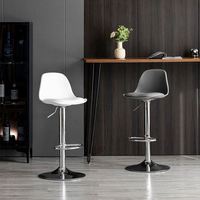 Chaise de bar ronde élégante avec base en métal et coussin en PU, OEM ODM pour îlot de cuisine moderne
