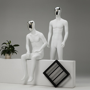 หุ่นโชว์พลาสติกแบบปรับได้สำหรับโชว์เสื้อผ้าผู้ชายชุบโลหะด้วยไฟฟ้าระดับไฮเอนด์ - Product Image 3