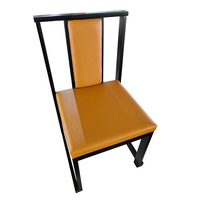 Silla de Comedor Moderna con Marco de Madera Negra, Tapizada en Tela, Apilable, para Sala de Estar u Oficina en Casa