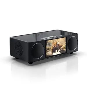 S99 Hoge Kwaliteit Multi-Functionele Aux Fm Tf U Schijf Wekker Video Scherm Stereo Geluid 2.0 20W Luidspreker Met Scherm