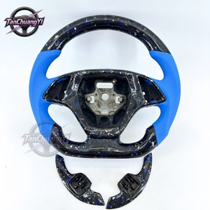 Volante de Fibra de Carbono Forjado con Levas de Cambio para C7 2014-2018, Envío Rápido de Fábrica - Product Image 1
