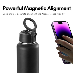 Borraccia Termica Everich in <span class=keywords><strong>Acciaio</strong></span> Inossidabile con Coperchio Magnetico, Supporto e Stand per Telefono, Regolabile, per iPhone, Ideale per Campeggio - Product Image 4