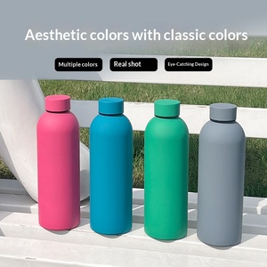 Botella de agua deportiva de acero inoxidable, aislada al vacío, de boca pequeña, estilo americano, para exteriores, de gran capacidad, para agua fría. - Product Image 3