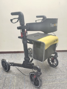 Andador de Aluminio de 4 Ruedas con Plegado Doble de un Clic y Altura Ajustable - Product Image 6
