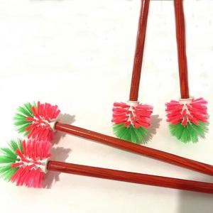 Brosse de toilette à tête ronde 1206 avec manche en bois, brosse ménagère, brosse de nettoyage pour toilettes à poils durs, vente en gros - Product Image 3