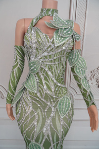 Novance Y4841 Vestiti <span class=keywords><strong>da</strong></span> <span class=keywords><strong>Sera</strong></span> Chic ed Eleganti, <span class=keywords><strong>Abiti</strong></span> Aderenti con Cristalli, Marca di Lusso, Abbigliamento per Ragazze per Feste - Product Image 2