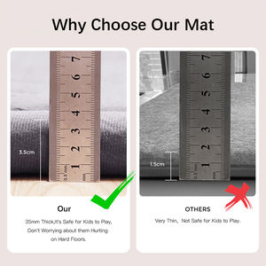 Tapis <span class=keywords><strong>de</strong></span> salon en velours corail facile à nettoyer, mousse à mémoire <span class=keywords><strong>de</strong></span> forme, antidérapant, tapis <span class=keywords><strong>de</strong></span> yoga, tapis <span class=keywords><strong>de</strong></span> tatami moderne imprimé numérique <span class=keywords><strong>pour</strong></span> adultes - Product Image 4