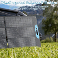 Panneau solaire monocristallin noir pliable haute efficacité 23,5 % 220 W USB PD/DC IP65 étanche certifié RoHS portable pour extérieur