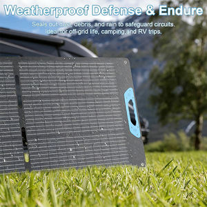 แผงโซลาร์เซลล์แบบพับได้ ประสิทธิภาพสูง 23.5% 220 วัตต์ สีดำ โมโนคริสตัลไลน์ พร้อมพอร์ต USB PD/DC แบบพกพา รองรับการชาร์จ 110-400 วัตต์ ติดตั้งง่าย - Product Image 6