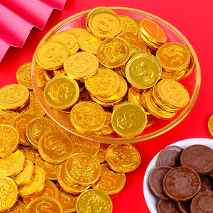 Chocolate <span class=keywords><strong>Dulce</strong></span> en Forma de Moneda Dorada al por Mayor en Caja Transparente, Listo para Comer, Buen Regalo de Navidad a Bajo Precio - Product Image 2