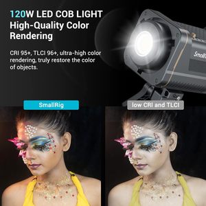 SmallRig RC <span class=keywords><strong>120D</strong></span> 120W COB LED luce Video, supporto adattatore AC e 14.4V-Mount V batteria-4208 - Product Image 3