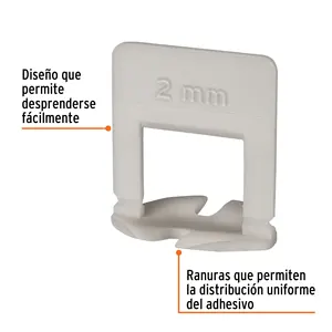 6-Unit Box of 100 Curved Anchors 2mm Leveling <b>Tiles</b> Bagged <b>Tile</b> <b>Accessories</b> - Product Image 2