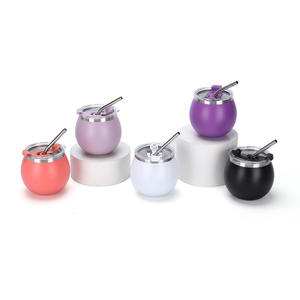 D5036 5oz <span class=keywords><strong>Mate</strong></span> Calabaza <span class=keywords><strong>Mate</strong></span> Termo Acero inoxidable Mini Egg Cups Aislamiento al vacío <span class=keywords><strong>Mate</strong></span> Yerba Tea Cup - Product Image 4