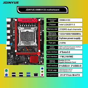 Intel X99 LGA2011-V3 C612 yonga seti NVME oyun için masaüstü anakart tek kanallı DDR4 SATA arayüzü 64GB <span class=keywords><strong>RAM</strong></span> kullanılan ürün - Product Image 6