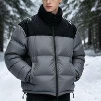 Vestes d'hiver classiques personnalisées en duvet pour hommes, design classique