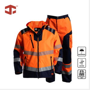 Combinaison de travail de sécurité pour hommes JIADE WorkPro Series, résistante à l'eau, grandes poches, travaux routiers, secours d'urgence, chantier de construction - Product Image 1