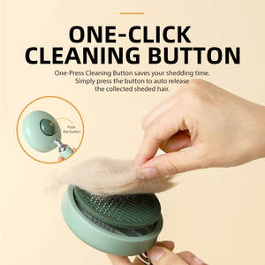 Cepillo limpiador de pelo para mascotas Cepillo de aseo para mascotas de limpieza con un clic para gatos y perros - Product Image 5