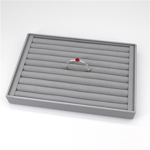 High End Custom Microfiber Jewelry <strong>Tray</strong> Gray Pendant <strong>Display</strong> Organizer <strong>Ring</strong> <strong>Tray</strong> for Jewellery Shops - Product Image 5