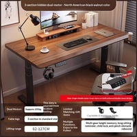 Escritorio Eléctrico Elevable de Madera Maciza Yazhi para Hogar, Estudio, Juegos de Computadora y Oficina, Estación de Trabajo Ajustable con Ruedas