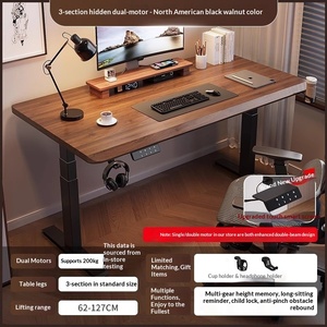 Table de travail électrique réglable en hauteur Yazhi en bois massif pour la maison, l'étude, le jeu sur ordinateur, le <span class=keywords><strong>bureau</strong></span>, avec roulettes - Product Image 6