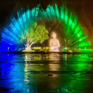 사용자 정의 독특한 분수 디자인 및 설치 야외 다채로운 멀티미디어 물 춤 음악 분수 프로젝트 쇼