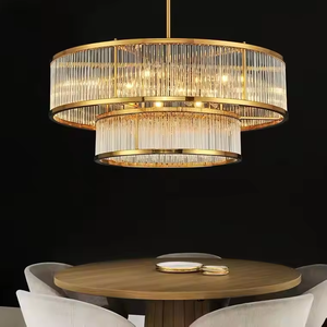 Art Decor Golden Ceiling Crystal Chandelier Hotel Decorative <b>Led</b> Round Pendant <b>Light</b> <b>for</b> <b>Living</b> <b>Room</b> - Product Image 2