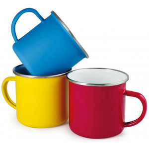 Taza de café esmaltada para beber té, 350ml, 500ml, para acampar al aire libre, picnic, <span class=keywords><strong>verde</strong></span> del ejército, logotipo personalizado - Product Image 3