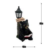Statue d'ours en résine en gros, réaliste, artistique, peinte à la main, sculpture d'ours noir et brun pour l'intérieur, l'extérieur, le jardin, le zoo, le paysage