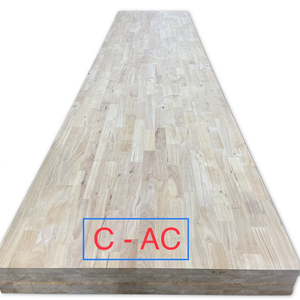 Panneau de contreplaqué en bois de caoutchouc à jointures à doigts, face C, avec colle F4 Star haute résistance pour meubles et applications intérieures - Product Image 1