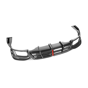 Diffusore Posteriore in Vera Fibra di Carbonio Stile A con Luce Freno LED per <span class=keywords><strong>Audi</strong></span> <span class=keywords><strong>A4</strong></span> B9.5 S4 <span class=keywords><strong>Sline</strong></span> 2021-2024, Splitter per Paraurti Posteriore - Product Image 4