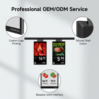 Étiquette de prix numérique sans fil COMPAX OEM ODM compatible, double écran LCD BLE 10,1'', utilisation intérieure, garantie 2 ans, 300 cd/m², flexible