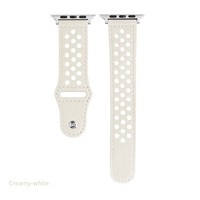 Bracelet de montre en cuir ventilé pour Apple Watch Series, perforé, avec fermoir à ardillon, vente en gros