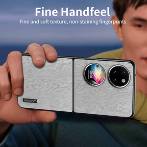 Estuche de grano de árbol para <span class=keywords><strong>Huawei</strong></span> <span class=keywords><strong>P50</strong></span> <span class=keywords><strong>Pocket</strong></span> / <span class=keywords><strong>Pocket</strong></span> 2 Luxury Back a prueba de golpes Lente anticaída Cubierta completa Parachoques suave - Product Image 5