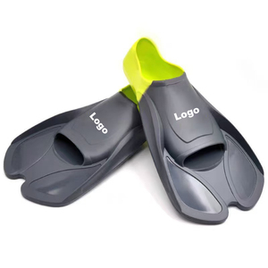 Aletas de natación para entrenamiento en piscina, aletas flotantes para natación, aletas cortas de silicona para snorkel con correa de talón fija - Product Image 2