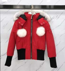 Veste d'hiver pour femme style couple avec col en fourrure de renard, veste bomber - Product Image 1