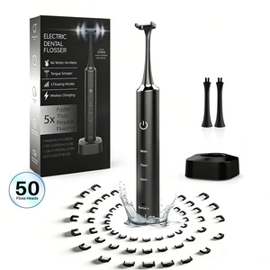 Hydropulseur dentaire électrique rechargeable, étanche, portable, sans fil, avec gratte-langue, pour les soins bucco-dentaires à domicile et en voyage - Product Image 1