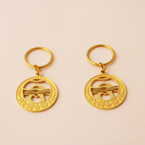 Pendientes de Oro de Kiribati de Alta Calidad en Acero Inoxidable 316L con Baño de Oro de 24K - Product Image 6