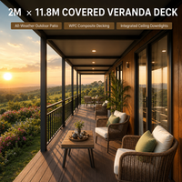 Maison conteneur extensible de 40 pieds, 3 chambres, 75 m², maison modulaire préfabriquée avec véranda de 2 m, structure en acier galvanisé