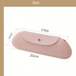 Custom Logo Portable <b>Storage</b> Silicone Magnetic Clasp Zipper Waterproof Cosmetic Coin Purse Bag Brushpouch Makeup - Product Image 6
