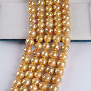 Perles d'eau douce Edison en gros, 13-15 mm, blanches naturelles, semi-finies, pour colliers, vente directe d'usine - Product Image 2