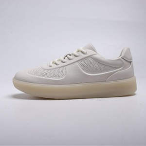 Baskets Chunky Blanches en Maille à Lacets, Bout Rond, Semelle Extérieure en Caoutchouc Respirante, Chaussures de Marche Toutes Saisons - Product Image 2