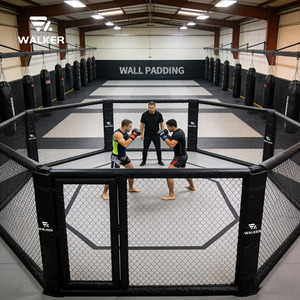 Jaula Octagonal Profesional Vok Walker de Gama Media para MMA, Construcción de Acero con Acabado en Polvo, Acolchado Extra Grueso para Protectores de Pared - Product Image 1