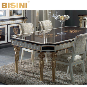 Nuova Italia di Stile Intagliato <span class=keywords><strong>Tavolo</strong></span> Da Pranzo In Legno 6 <span class=keywords><strong>Sedie</strong></span> Squisito Handcrafted Oro <span class=keywords><strong>e</strong></span> Marrone <span class=keywords><strong>Bianco</strong></span> Ornato Da Pranzo Mobili - Product Image 2